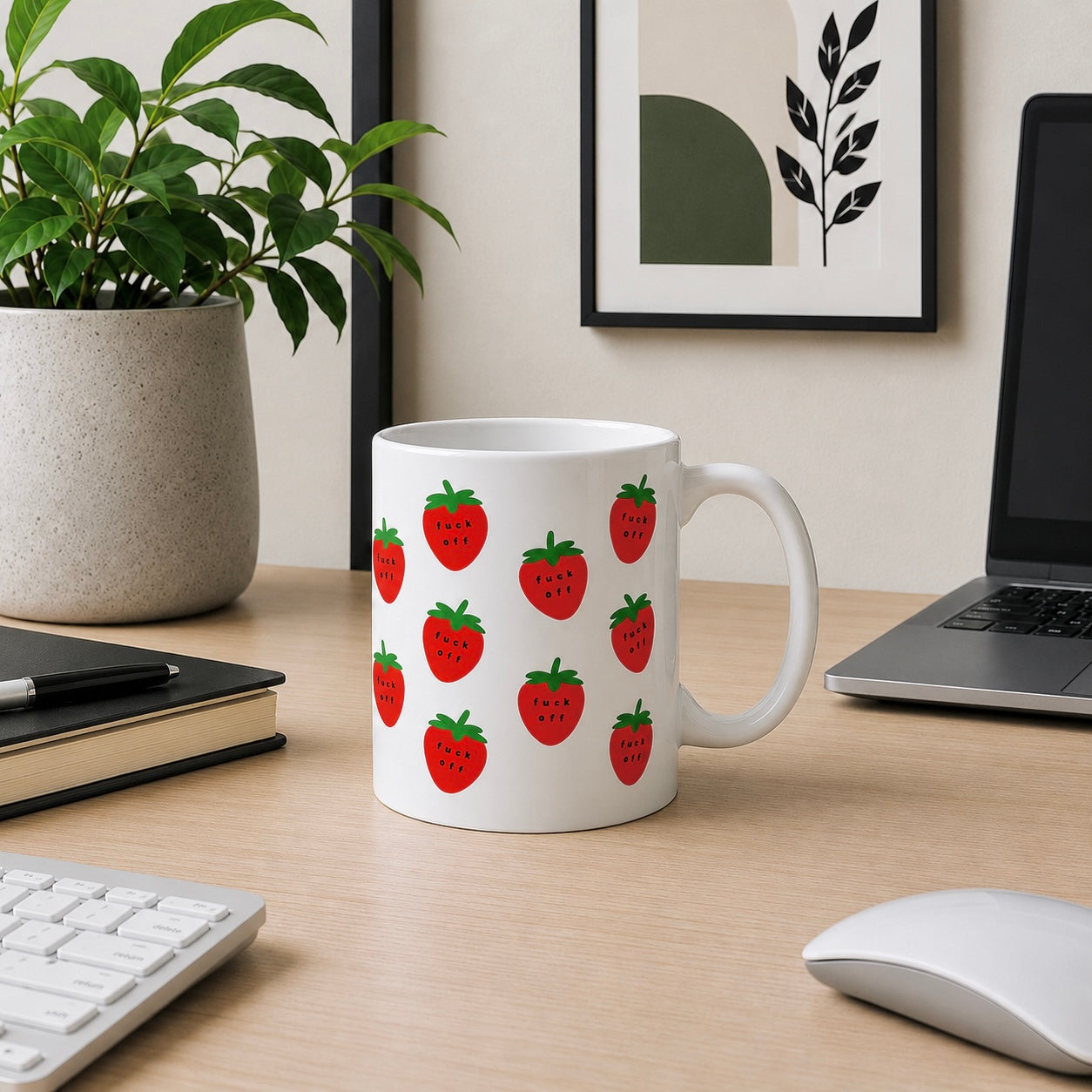 Strawberry Secret Message Mug
